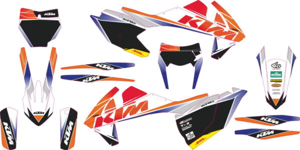 Комплект наклеек на KTM SXF-450-250 2016-2018 OEM