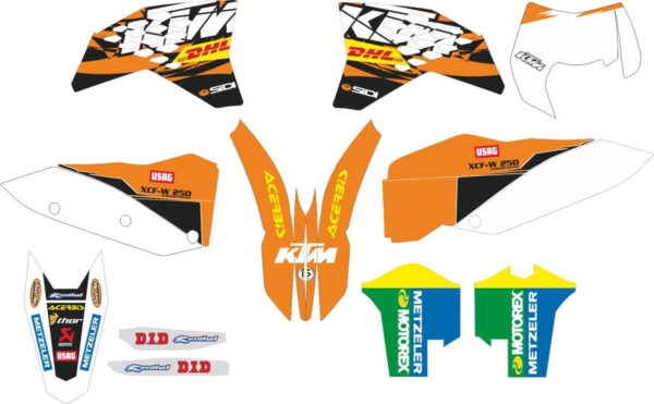 Комплект наклеек на KTM XCF-W-250 2011