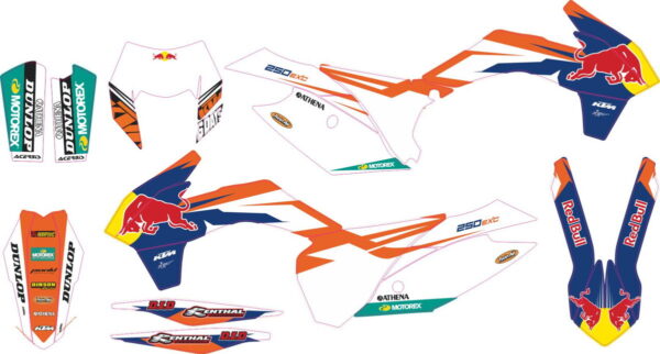 Комплект наклеек на KTM EXC-XC-W-XCF-W 2014-2016 01