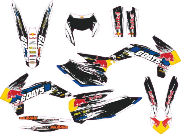 Комплект наклеек на KTM EXC-XC-W-XCF-W 2014-2016 08