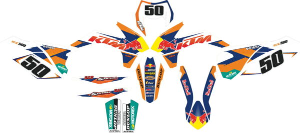 Комплект наклеек на KTM EXC-XC-W-XCF-W 2014-2016 09