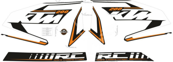 Комплект наклеек KTM RC-200 2014