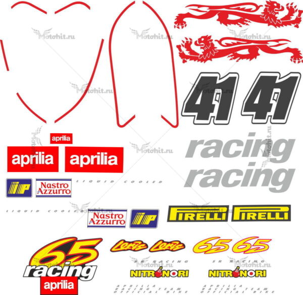 Комплект наклеек Aprilia SR-65 RACING