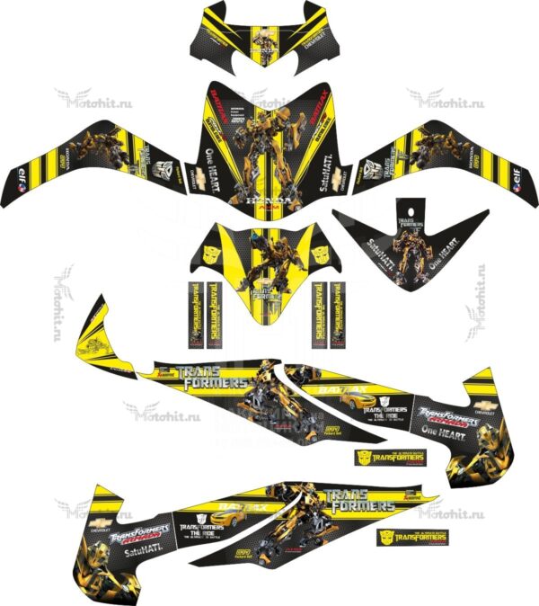 Комплект наклеек на скутер HONDA REVO TRANSFORMER BUMBLEBEE