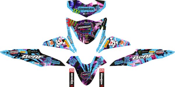 Комплект наклеек на скутер HONDA BEAT-FI HOONIGAN INTERGALACTIC 2015
