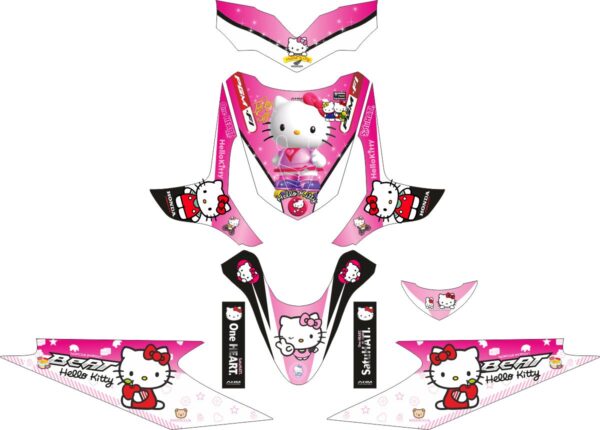Комплект наклеек на скутер HONDA BEAT PINK HELLO KITTY