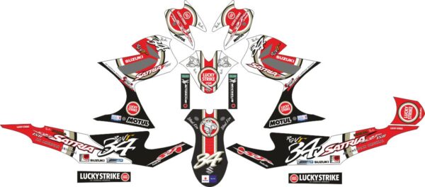 Комплект наклеек на скутер SUZUKI SATRIA FU LUCKY STRIKE