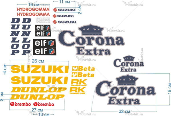 Комплект наклеек SUZUKI 2001 CORONA-UNIVERSAL