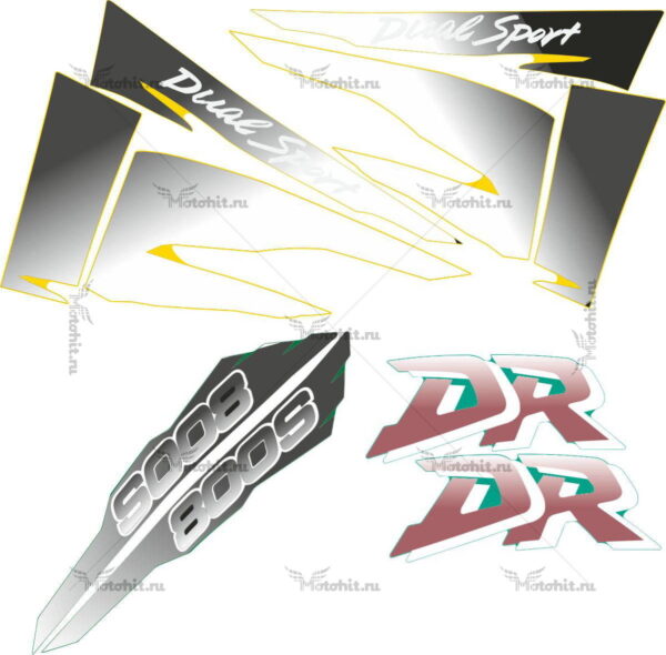 Комплект наклеек SUZUKI DR-800-S 1998