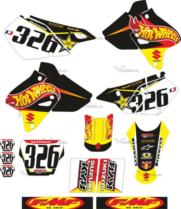 Комплект наклеек SUZUKI DRZ-400 2000-2018