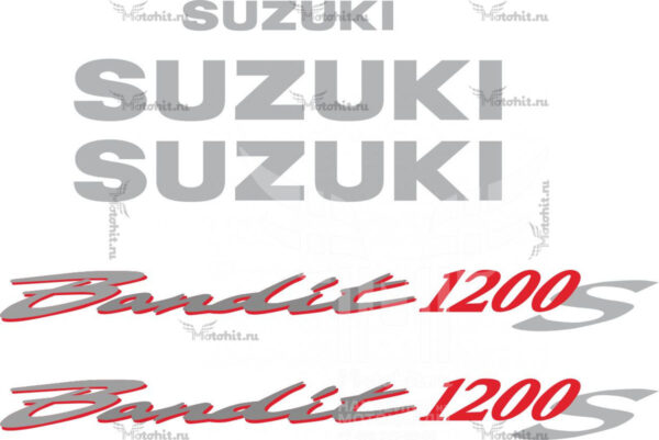 Комплект наклеек SUZUKI GSF-1200-S 1995-2006 BANDIT RED SHADOW