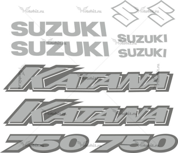 Комплект наклеек SUZUKI GSX-750 2003 KATANA
