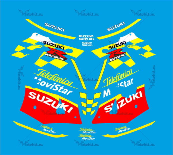 Комплект наклеек SUZUKI GSX-R-600 2002-2003 MOVISTAR