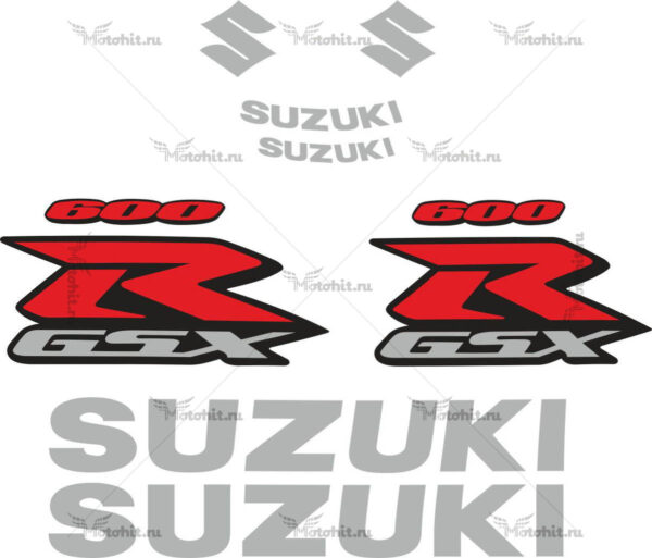 Комплект наклеек SUZUKI GSX-R-600 2006-2007 TXT