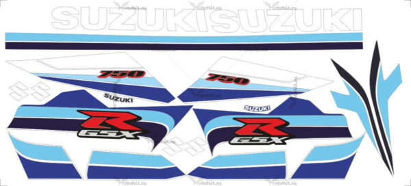 Комплект наклеек SUZUKI GSX-R-750 2007 DRUK