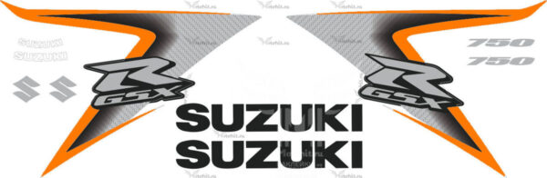 Комплект наклеек SUZUKI GSX-R-750 2008 orange