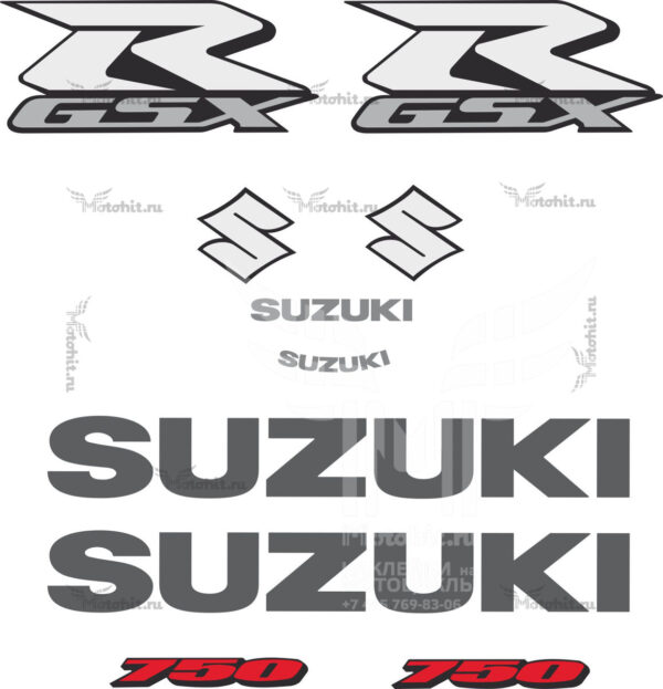 Комплект наклеек SUZUKI GSX-R-750 2009 TXT