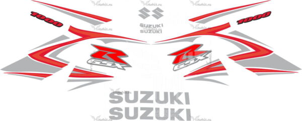 Комплект наклеек SUZUKI GSX-R-1000 2007-2008 red-ORANGE