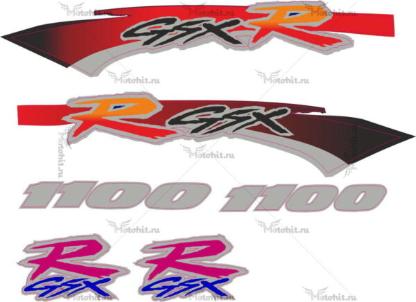 Комплект наклеек SUZUKI GSX-R-1100 1992 BLACK-RED