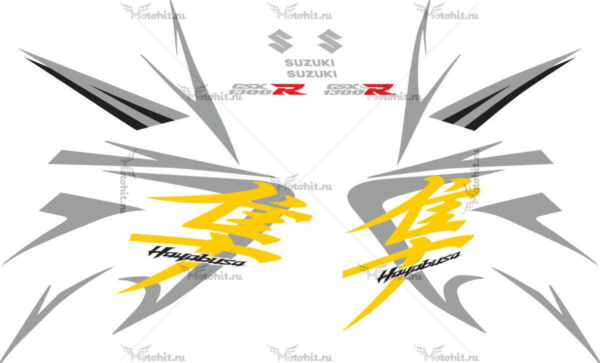 Комплект наклеек SUZUKI GSX-R-1300 HAYABUSA 2008-2009 FOR-BLACK