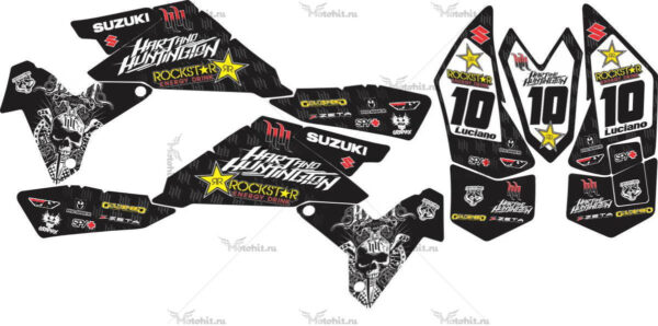 Комплект наклеек SUZUKI LTR-450 HART-BLACK 2006-2018