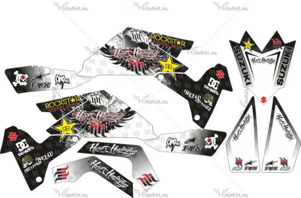 Комплект наклеек SUZUKI LTR-450 HART-HUNTINGTON-METAL 2006-2018