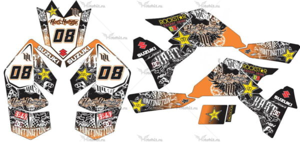 Комплект наклеек SUZUKI LTR-450 HART-ORANGE 2006-2018
