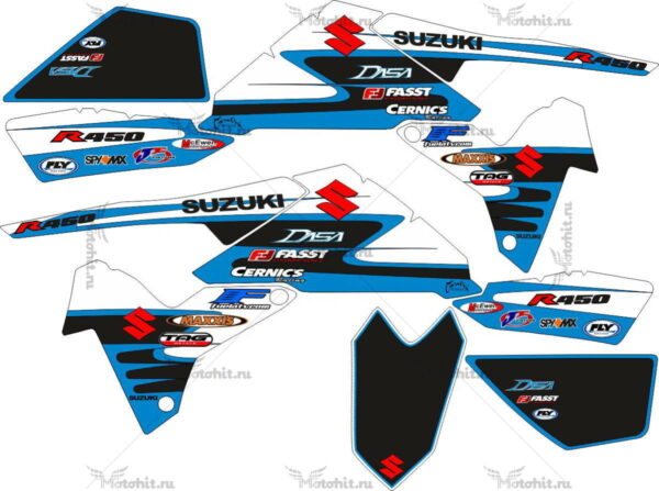 Комплект наклеек SUZUKI LTR-450 KIT-BLUE-BLACK 2006-2018