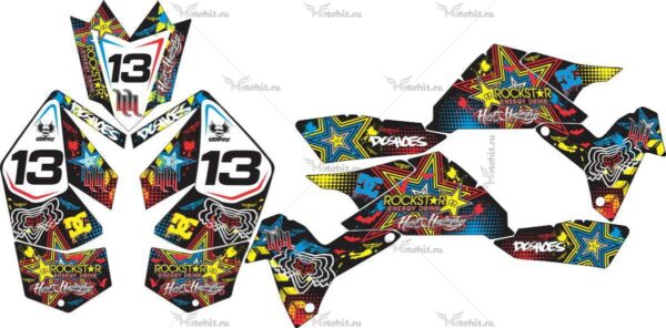 Комплект наклеек SUZUKI LTR-450 ROCKSTAR-COLOR 2006-2018