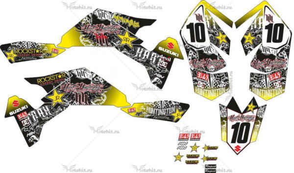 Комплект наклеек SUZUKI LTR-450 ROCKSTAR-HART 2006-2018