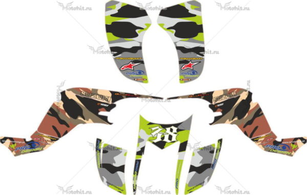 Комплект наклеек SUZUKI LTZ-400 CAMOUFLAGE