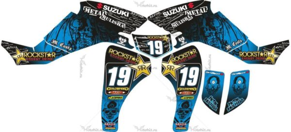 Комплект наклеек SUZUKI LTZ-400 METAL-MULISHA-BLUE 2003-2008