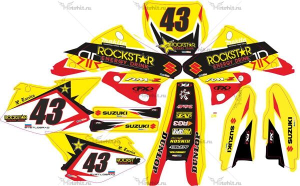 Комплект наклеек SUZUKI RMZ-125 RMZ-250 2004-2006 FULL