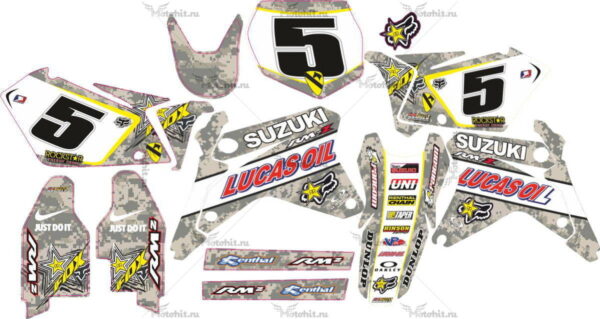 Комплект наклеек SUZUKI RMZ-450 2005-2006 CAMUFLADA2