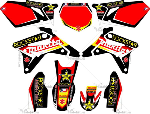 Комплект наклеек SUZUKI RMZ-450 2007 ROCKSTAR