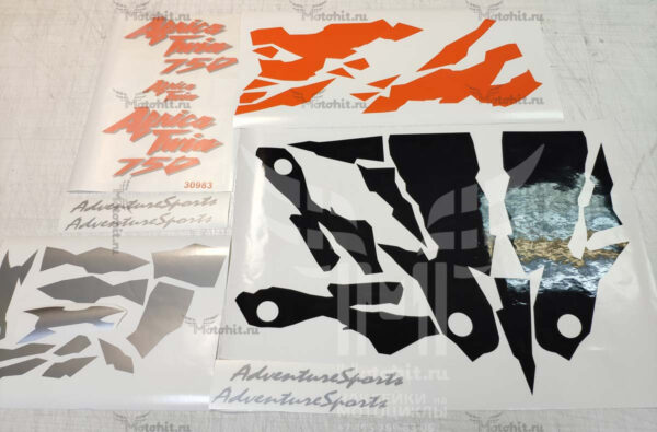 Комплект наклеек Honda XRV-750 1996-2002 AFRICA-TWIN-ORANGE часть — изображение 2