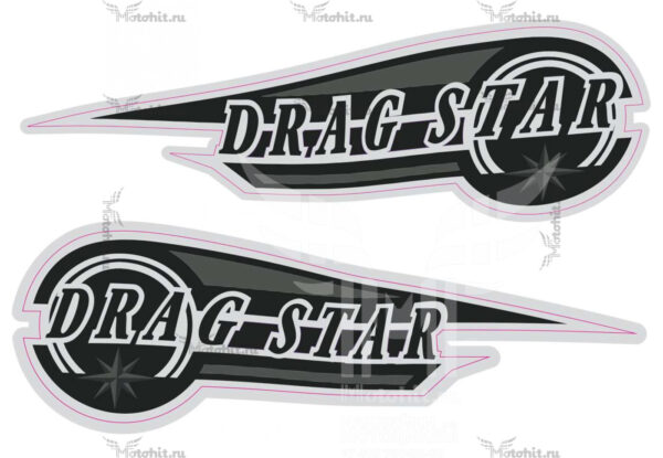 Комплект наклеек на бак Yamaha DragStar XVS-400 1997