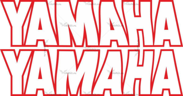 Наклейка надпись Yamaha два цвета