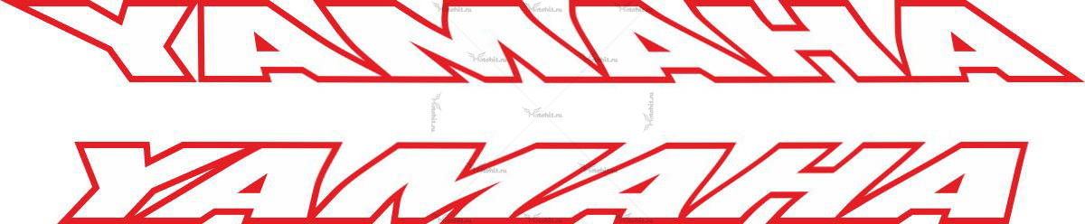 Наклейка Yamaha 2COLOR-ITALIC