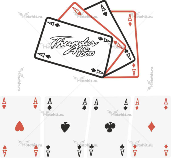 Наклейка Yamaha THUNDERACE-CARDS