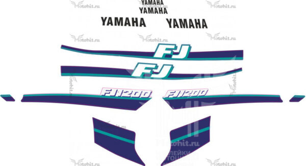 Комплект наклеек Yamaha FJ-1200 BLUE 1995+ 2