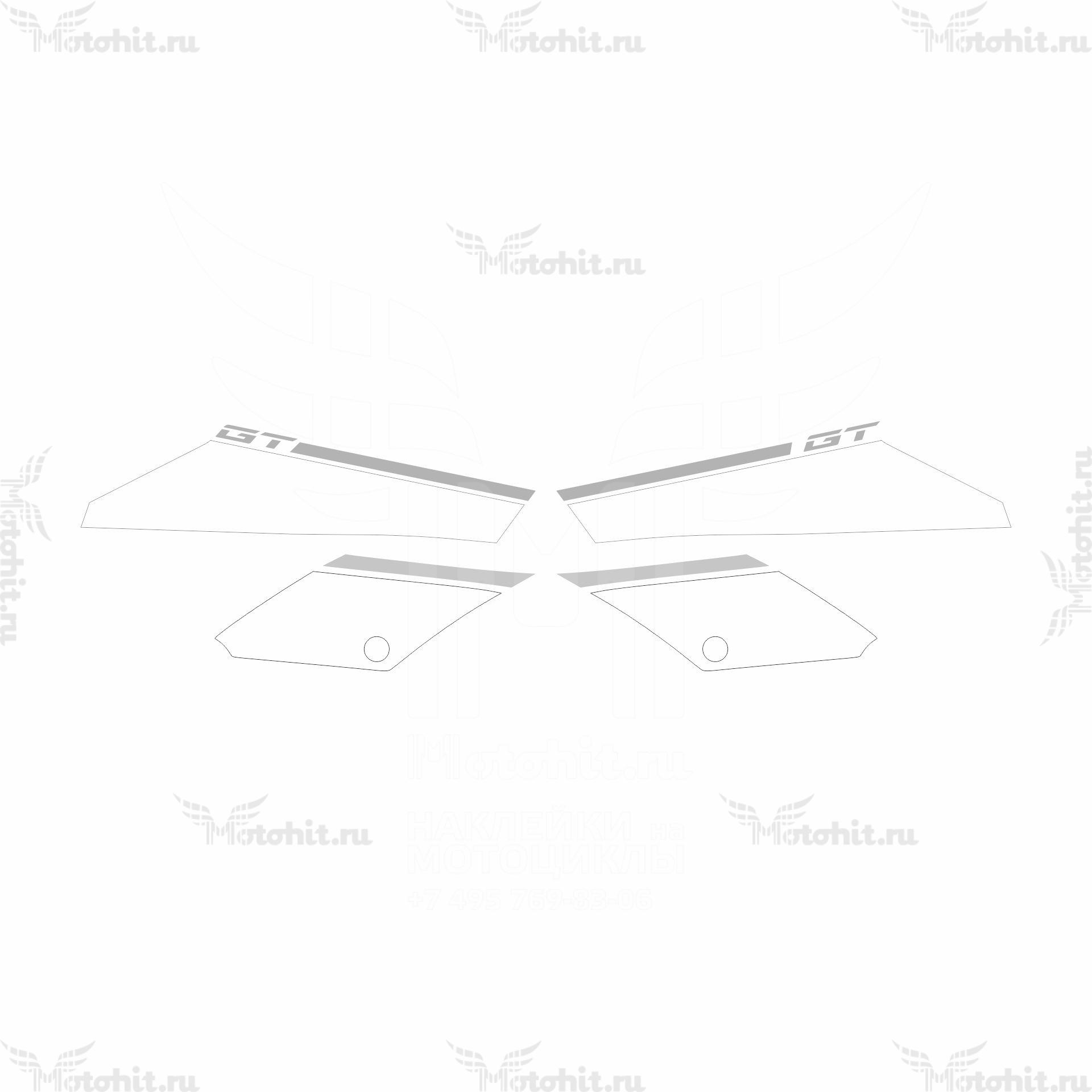 Комплект наклеек на Yamaha FZ1 FAZER GT 2012