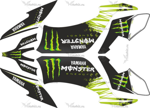Комплект наклеек Yamaha YFM-250 RAPTOR-MONSTER 2008-2014