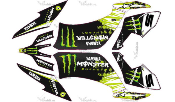 Комплект наклеек Yamaha YFM-250 RAPTOR-MONSTER-FR-13 2008-2014