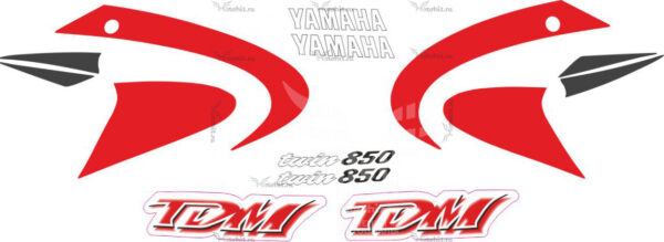 Комплект наклеек Yamaha TDM-850 2000-2001 CLASSIC-RED