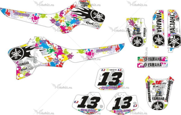 Комплект наклеек Yamaha YZ-80 1993-2001 COLORSPLASH