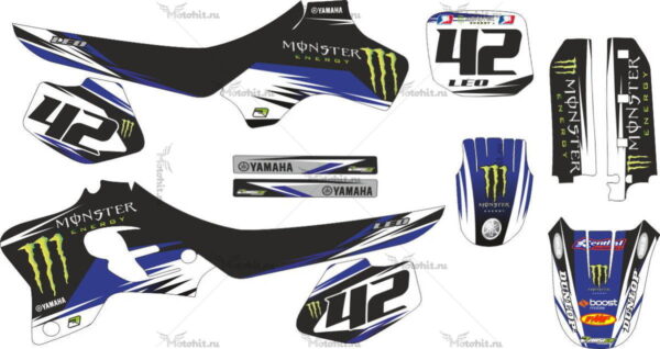 Комплект наклеек Yamaha YZ-80 1993-2001 MONSTER