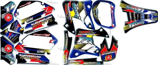 Комплект наклеек Yamaha YZ-125 YZ-250 1996-2001 RIVERSIDE1-W