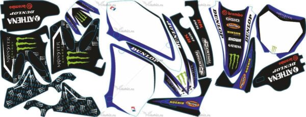 Комплект наклеек Yamaha YZ-125 YZ-250 2002-2014 MONSTER1