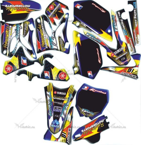 Комплект наклеек Yamaha YZ-125 YZ-250 2002-2014 RIVERSIDE2